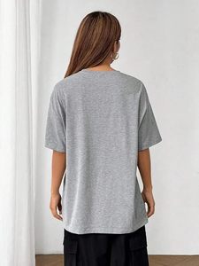 STELLAR <b>White</b> Moisture Free Loose Fit O-Neck <b>Short</b> Sleeve Casual Solid <b>Women's</b> 100% Cotton Knitted Fabric 240g Summer <b>Shorts</b> - Product Image 3