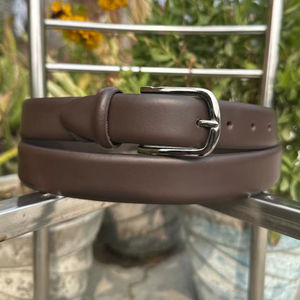 Ceinture décontractée pour homme en cuir de vachette fait main de style western vintage avec détails brodés et boucle en cuivre, largeur 3,5 cm, longueur 120 cm - Product Image 1