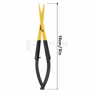 Black & Gold Stainless Steel Manicure <b>Scissors</b> Curved Blade Sharp Tip Durable Steel Handle Right-Handed <b>Nail</b> Art <b>Nail</b> Care Tool - Product Image 4