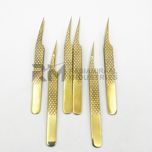 Pince à épiler en acier inoxydable RMI Diamond Grip, plaquée or, à dents, avec logo personnalisé, usage professionnel, durable, précision, antistatique - Product Image 4