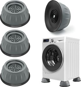 Zenara <b>Moulded</b> Anti-Vibration Shockproof <b>Plastic</b> Pads Washing Machine Universal Non-Slip 4-Piece Heightening Feet 2mm Thick - Product Image 1