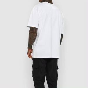 Camiseta de alta calidad 100% algodón, extragrande, gruesa, personalizada, lisa, para hombre, transpirable, informal, estilo hip hop, para adultos. - Product Image 3