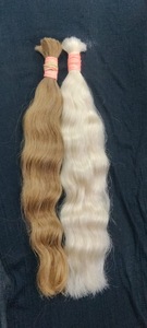 Extensiones de Cabello Indio Remy Ondulado Natural, Doble Trama a Máquina, Color Rubio, Empaque a Granel para Todos los Colores - Product Image 4