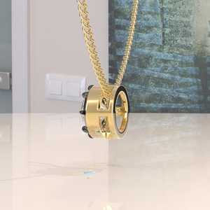 Collar con Colgante de Moissanita en Forma de Pera, Corte Estilo Georgiano, Oro de 14K, Joyería Cristiana para Fiestas con Cadena de Cuerda - Product Image 5