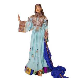 Robes Afghanes Kuchi 2026 sur Mesure pour Femmes – Tenue de Mariage et de Fête Brodé à la Main, Respirant, Grande Taille, Maxi Robe Afghane - Product Image 1