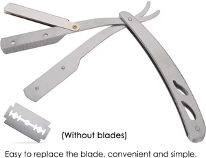 Navajas de afeitar rectas de acero inoxidable de la mejor calidad al por mayor para salón, productos de primera para barbería, navaja de afeitar en venta - Product Image 3