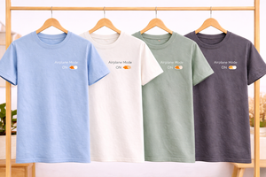 Camiseta Minimalista con Estampado Personalizado de Modo Avión, Diseño Gráfico de Alta Calidad, Unisex, Algodón, Casual, Manga Corta, ODM, Ropa al por Mayor - Product Image 3