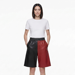 Female Elastic Waist Oversized <b>Leather</b> <b>Shorts</b> Women's Side Pockets Baggy <b>Leather</b> <b>Short</b> Girls 100% <b>Leather</b> Summer Oversize <b>Short</b> - Product Image 6