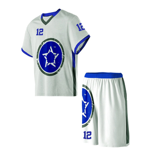 Ensemble uniforme de lacrosse, maillot à manches courtes, short imprimé, séchage rapide, vêtements de sport pour club adulte, 100% polyester - Product Image 3