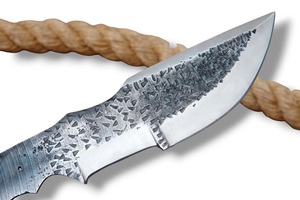 Couteau de traqueur en acier carbone forgé à la main, 10 pouces OAL, lame fixe pleine longueur, pour la chasse et les activités de plein air, kit de fabrication de couteau personnalisé DIY - Product Image 4