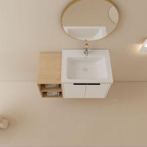 Vanità da bagno da 36 pollici con porte a chiusura morbida affondano piccoli scaffali di stoccaggio BVC07436WHLTK - Product Image 6