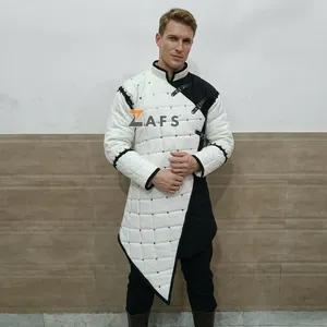 Medeval Gambeson Coat Thick Padded Cotton Coat Long Length Full Sleeve Adult Wearable Viking Knight Costume for Reenactment - Product Image 2