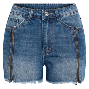 Shorts cargo en jean vintage sexy pour femme, taille haute, délavé, effiloché, déchiré, coupe skinny, style streetwear décontracté d'été, hot pants - Product Image 6