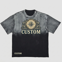 T-shirt à manches courtes en jersey 100% coton, style vintage, coupe ample, imprimé DTG personnalisé, effet délavé, pour homme et femme.