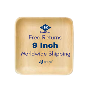 Platos Hechos a Mano con Hojas de Palma Areca, Vajilla Desechable Biodegradable y Compostable para Bodas y Fiestas - Product Image 1