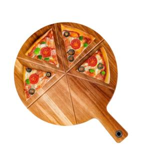 Tabla Redonda de Madera de Acacia Premium con Asa, Tabla de Cortar y Servir de Madera, Tabla para Quesos para Uso en la Cocina, Mejor Precio - Product Image 1