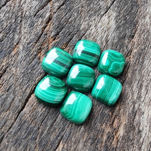 <b>Cushion</b> Cabochon 5.0mm-10.0mm Natural Malachite High Quality Jewelry Making Gemstone - Product Image 6