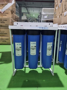 Système de purification d'eau domestique 3 étapes Jumbo 20'' PP-CTO-PP pour préfiltration avec filetage en cuivre pour maison et restaurant - Product Image 2