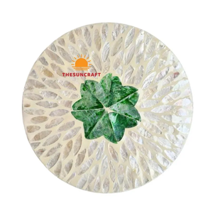 Artisan Shell Charger Plate Boho Style Placemat for Coastal Wedding & Fine Home <b>Dinner</b> Styling - Product Image 2