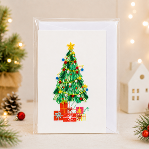 Carte de vœux personnalisée en quilling motif sapin de Noël, papeterie de Noël en gros, carte de vœux faite à la main, fabricant OEM/ODM - Product Image 5