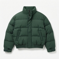 Blouson d'hiver décontracté personnalisé pour homme, respirant, avec doublure thermique réfléchissante, coupe-vent, rembourré, coupe ample, style bulle, à fermeture frontale