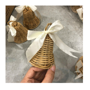Campanas Navideñas Decorativas de Mimbre, Estilo Artesanal, Fibra Natural, Decoración Navideña para el Hogar, Venta al por Mayor - Product Image 4