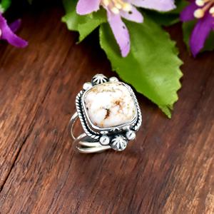 Anillo Vintage Hecho a Mano con Turquesa de Caballo Salvaje en Engaste de Plata de Ley, Joyería Estilo Navajo del Suroeste para Mujer - Product Image 4