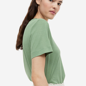 Nouveauté Tendance : Hauts Décontractés Slim à Manches Longues pour Femmes, en Maille Transparente avec Imprimé Tie-Dye et Peinture à l'Encre - Product Image 3