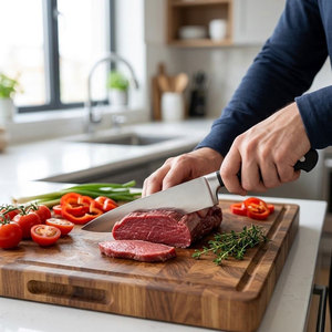 Cuchillo de cocina de acero inoxidable para preparación de verduras, corte de frutas, rebanado de carne y procesamiento general de alimentos en la cocina. - Product Image 5