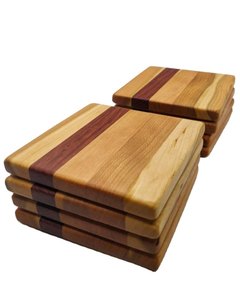 Sous-verres en bois personnalisables de qualité supérieure, design artisanal écologique, élégance fonctionnelle, protège les tables des déversements, pour la maison et le bureau - Product Image 1