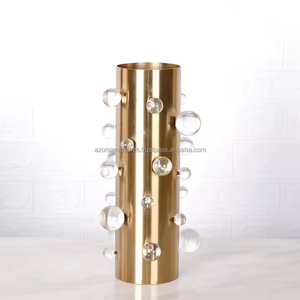 Luxury Decorative Metal Flower <b>Vase</b> Plated Metal Home Decor Accessories <b>Beautiful</b> Decorative <b>Vase</b> by Azora industries - Product Image 2