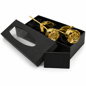 Rose plaquée or 24 carats de luxe, fleur naturelle, avec coffret cadeau haut de gamme, rose éternelle en or 24 carats pour la Saint-Valentin, vente en gros - Product Image 5