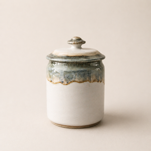 Artisan Ceramic Canister Set Reactive Glaze Airtight <b>Storage</b> Jars Elegant <b>Kitchen</b> Organizer Luxury Countertop Collection - Product Image 1