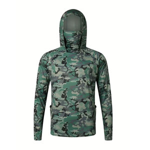 Hoodie unisexe à manches longues, solide, UPF 50, anti-UV, imperméable, séchage rapide, vêtements de pêche, pull en polyester - Product Image 1