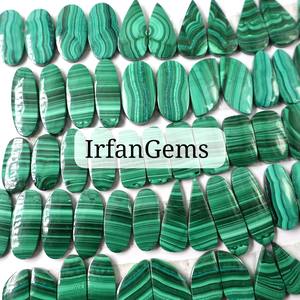 Paire Cabochon en Malachite Naturelle Quartz Vert Semi Précieux Cabs en Pierres Précieuses en Vrac Poli à la Main Guérison Paire en Gros - Product Image 3