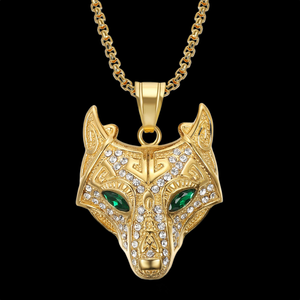 Pendentif Tête de Renard Moissanite Bling-Bling Attrayant, Collier Hip Hop pour Rappers et Amateurs de Culture Musicale - Product Image 1