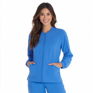 Stretchable Knitted 100% Cotton Breathable Comfortable Full Sleeve <b>Scrub</b> Jackets <b>Scrub</b> Uniform - Product Image 5