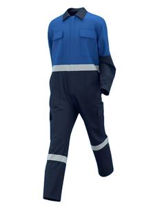 Combinaison de travail de sécurité imperméable et respirante, taille européenne, avec fermeture éclair frontale et multiples poches, color-block - Product Image 2