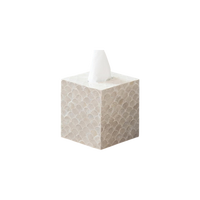 Boîte à mouchoirs en bois avec incrustation de nacre, moderne, luxueuse, faite à la main, durable, décorative |   Logo personnalisé, design personnalisable