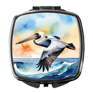 Pelican Soaring Compact <b>Travel</b> Makeup <b>Mirror</b> for Women Foldable Handheld Pocket Decorative <b>Mirror</b> Gift - Product Image 1