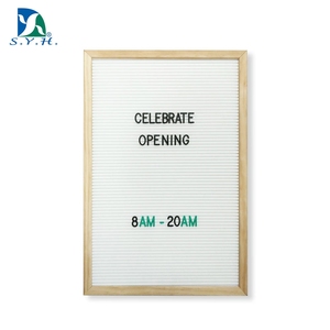 Minimalist Wooden Frame Magnetic <b>Letter</b> Board for Wall Decor and Message Display - Product Image 1