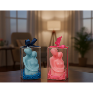 Una vela con forma de pareja esculpida, una vela de cera de soja pura, velas de té decorativas para Navidad, Pascua, cumpleaños y San Valentín. - Product Image 1
