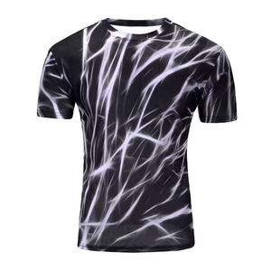 T-shirt en coton uni décontracté à séchage rapide pour homme, haute qualité, 220g, tricoté et brodé - Product Image 2