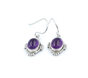 Natural Purple Amethyst Gemstone <b>Dangle</b> <b>Earrings</b> 925 Sterling Silver Rose <b>Gold</b> Yellow <b>Gold</b> Plated Handmade Jewelry - Product Image 1
