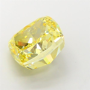 Diamant de laboratoire élégant, jaune vif fantaisie, taille coussin, excellente taille, certifié IGI, type CVD 2A, pierre précieuse non montée pour joaillerie fine - Product Image 2