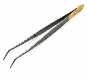 Pinzas Quirúrgicas Anguladas de Acero Inoxidable, Pinzas para Algodón con Punta Serrada para Clínica Dental y Cuidado de Heridas - Product Image 3