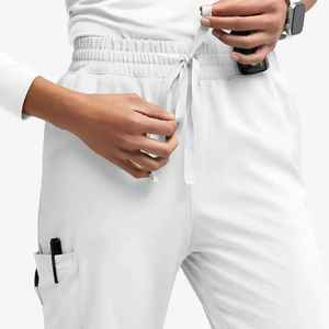 Ensemble de tenues médicales unisexes de haute qualité, style jogger, en coton satiné tricoté extensible dans les quatre sens, sans couture, pour usage hospitalier, livraison rapide - Product Image 6
