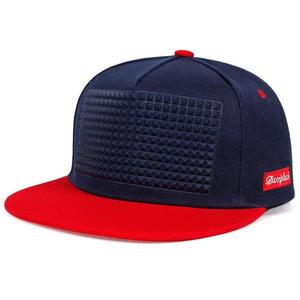 Unisex Navy Blue Mesh Baseball Cap With White Raised Rubber Logo Adjustable Fit Casual Style - Product Image 3