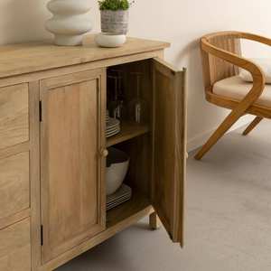 Buffet en bois de manguier blanchi Vandana Prime Vesta - Product Image 4