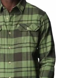 New Stitched <b>Men</b> Casual <b>Flannel</b> <b>Shirt</b> Turn-down Collar Custom Made Anti-Wrinkle Breathable Eco-Friendly CottonWool Woven High - Product Image 2
